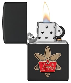 Amazon.com: Zippo Atomic Zippo Design Black Matte Pocket